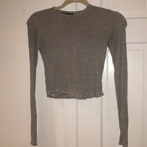 Brandy melville striped crop top